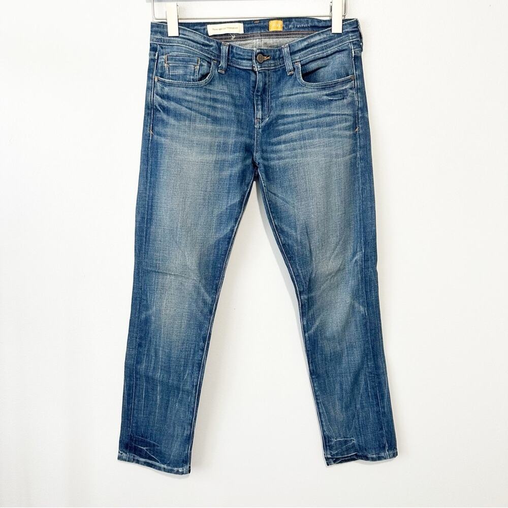 Anthro Pilcro and letterpress hyphen fit jeans blue denim slim straight leg 29